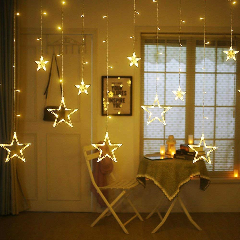 Extensión de luces forma de Estrellas de 3mts Navidad 🌟