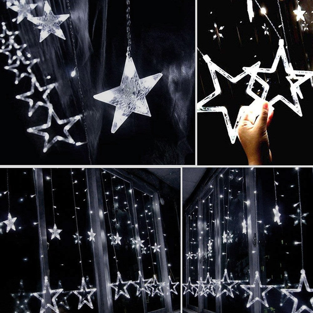 Extensión de luces forma de Estrellas de 3mts Navidad 🌟